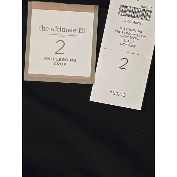 Chico's The Ultimate Fit Size 2/12/L Knit Legging Crop NWT Black - Picture 7 of 8